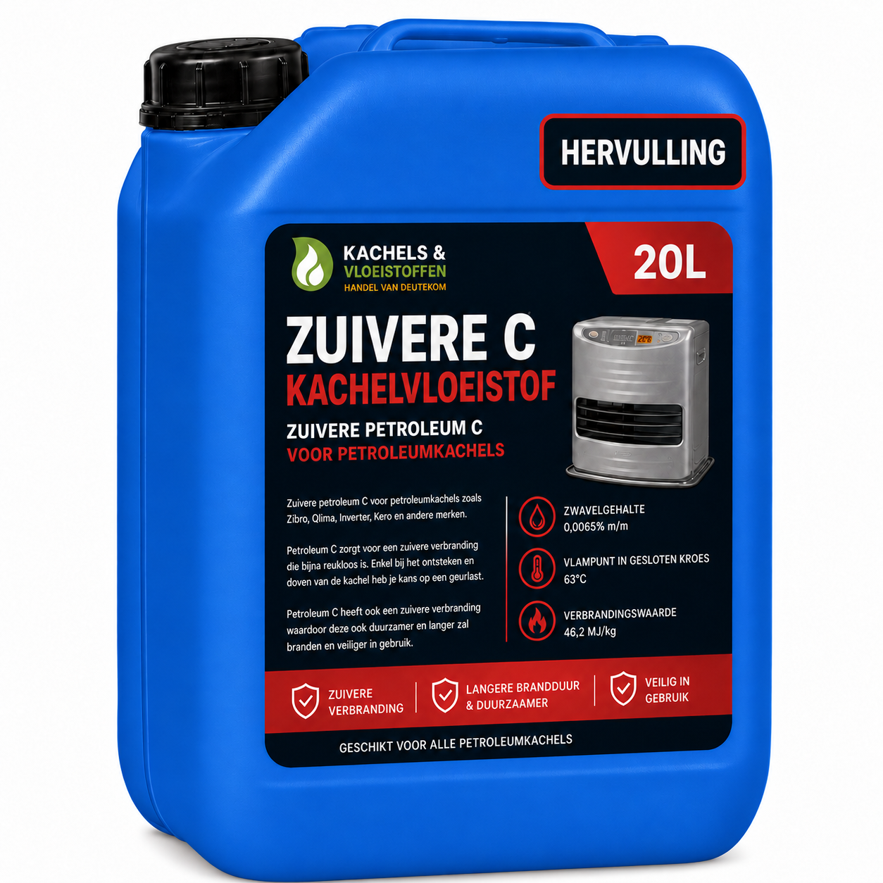 Zuivere C Kachelvloeistof 20L – Hervullen / omruilen en gratis bezorgen